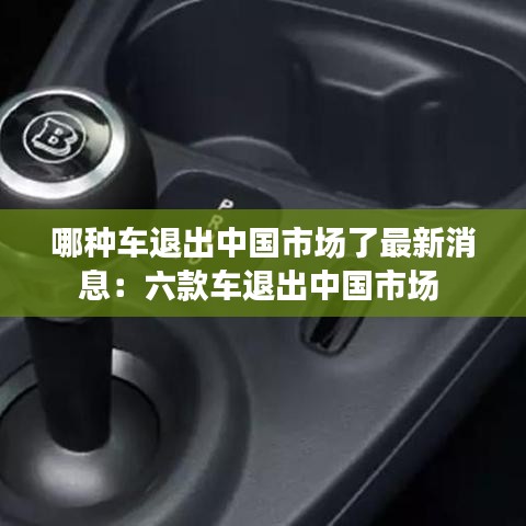 哪种车退出中国市场了最新消息：六款车退出中国市场 