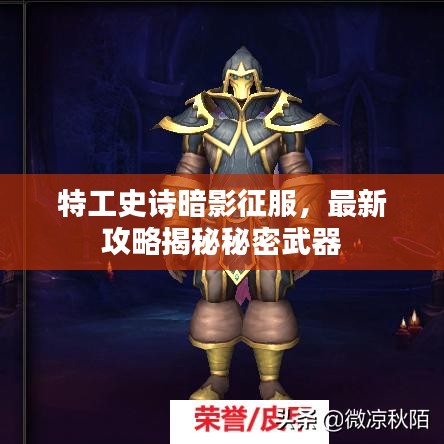 特工史诗暗影征服，最新攻略揭秘秘密武器