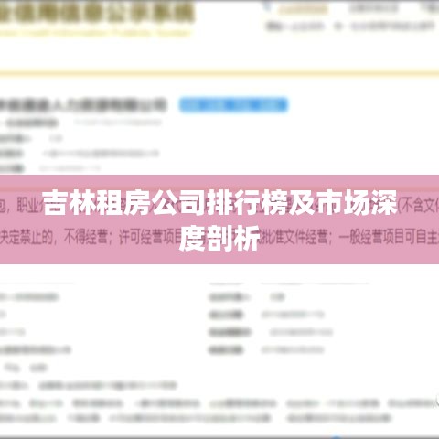 吉林租房公司排行榜及市场深度剖析