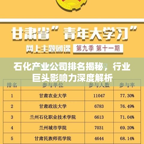 石化产业公司排名揭秘，行业巨头影响力深度解析