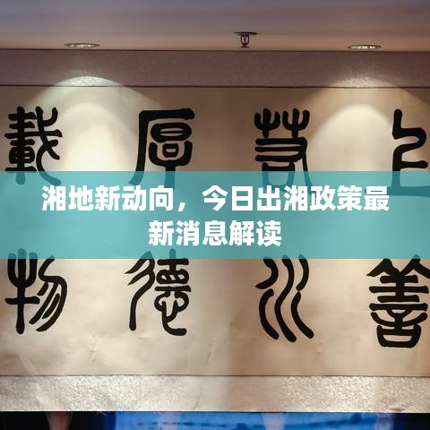 湘地新动向，今日出湘政策最新消息解读