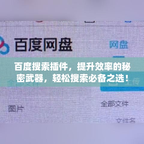 百度搜索插件，提升效率的秘密武器，轻松搜索必备之选！