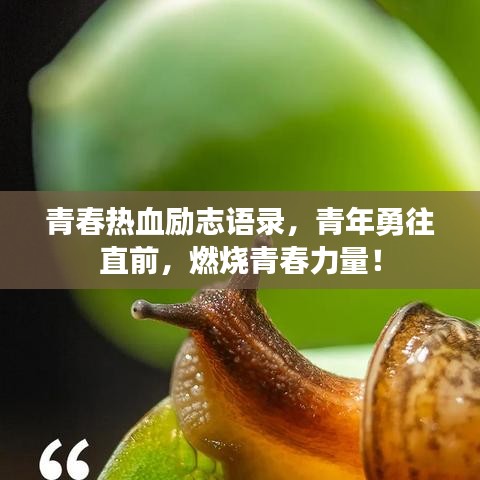 青春热血励志语录，青年勇往直前，燃烧青春力量！