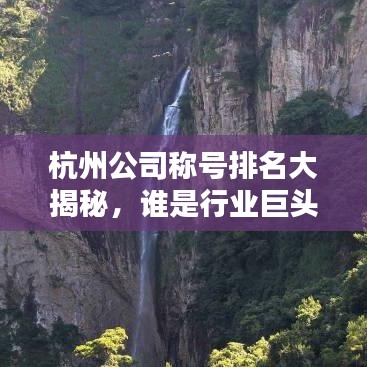 杭州公司称号排名大揭秘，谁是行业巨头？