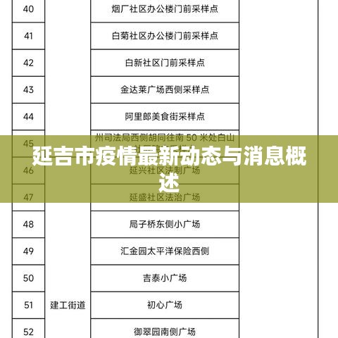 延吉市疫情最新动态与消息概述