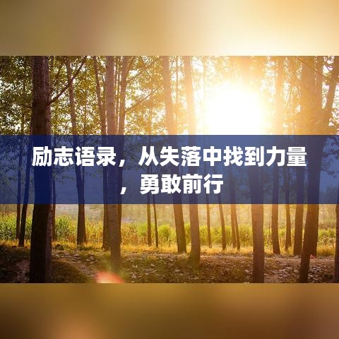 励志语录，从失落中找到力量，勇敢前行