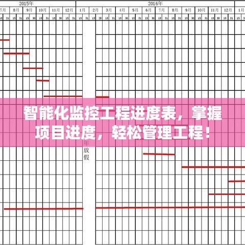 智能化监控工程进度表，掌握项目进度，轻松管理工程！