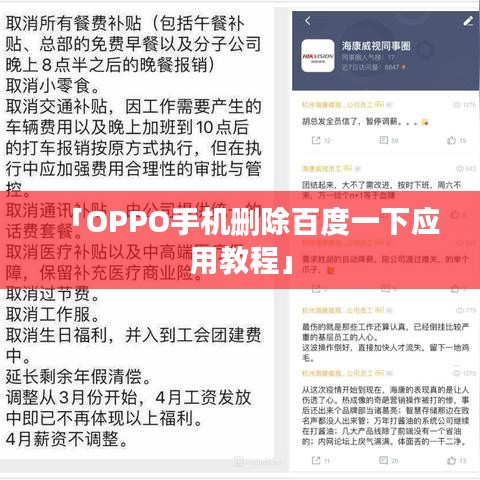 「OPPO手机删除百度一下应用教程」