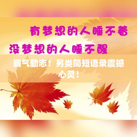 霸气励志！另类简短语录震撼心灵！