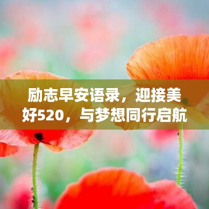 励志早安语录，迎接美好520，与梦想同行启航新一天！